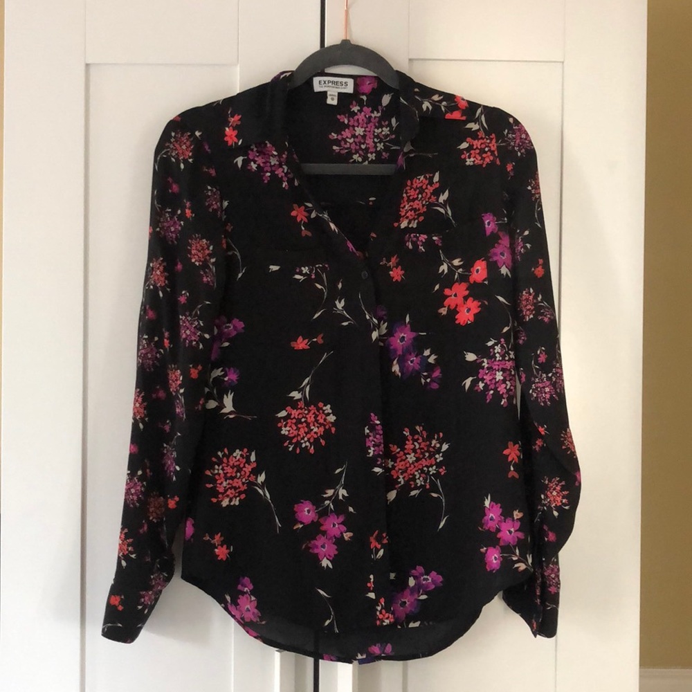 Patterned button down shirt